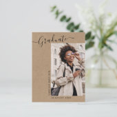 Aankondiging van het moderne, minimale Afstudeerde Briefkaart (Staand voorkant)