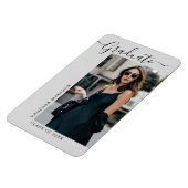 Aankondiging van het moderne, minimalistische foto magneet (Linkerzijde)