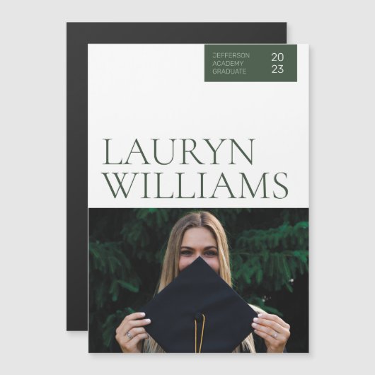 Aankondiging van het moderne professionele Afstude (Voorkant / Achterkant)