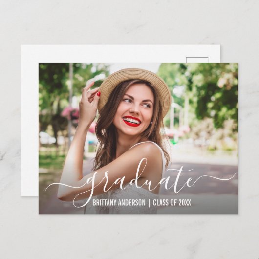 Aankondiging van het moderne Trendy-Afstuderen van (Voorkant / Achterkant)