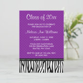 Aankondiging van het Paarse Afstuderen van Zebra P (Staand voorkant)