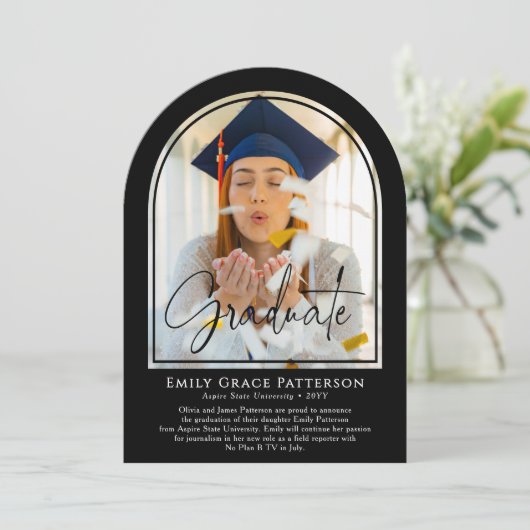 Aankondiging van het Photo Modern Arch Script Afst (Staand voorkant)