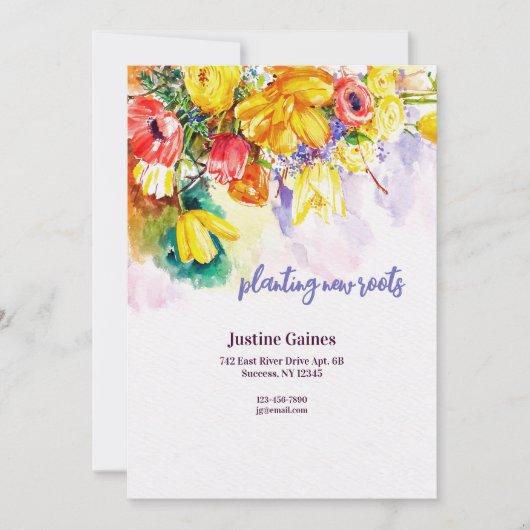 Aankondiging van het planten van nieuwe wortels (Voorkant)