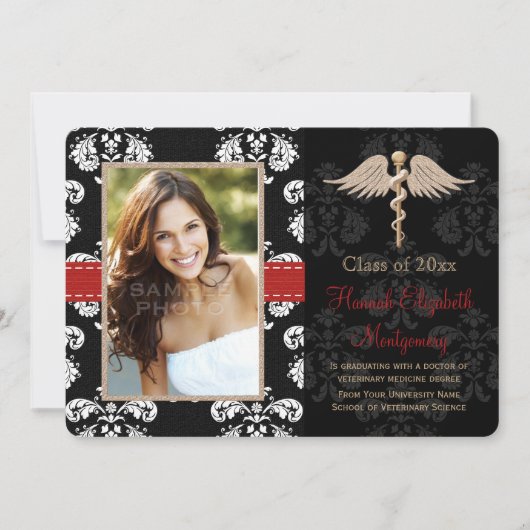 Aankondiging van het Red Veterinary Vet School Afs (Voorkant)