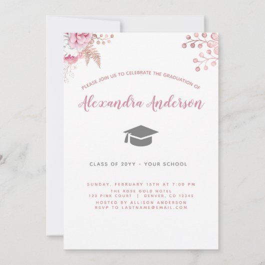 Aankondiging van het roos Gold Geometric Photo Afs (Achterkant)