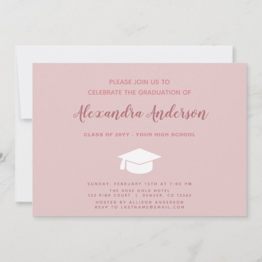 Aankondiging van het roos Gold Geometric Photo Afs (Achterkant)