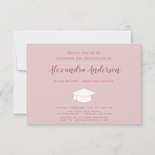 Aankondiging van het roos Gold Geometric Photo Afs (Achterkant)