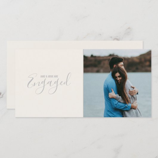 Aankondiging van het verloving van het moderne fot (Voorkant / Achterkant)