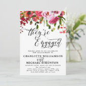 Aankondiging van het Verloving van roze en rode Fl (Staand voorkant)