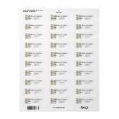 Aankondiging van het witte verloving etiket (Full Sheet)