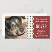 Aankondiging van honden- en papaveradoptie (Voorkant / Achterkant)