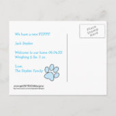 Aankondiging van honden - Jongen (Achterkant)