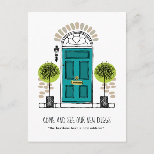 Aankondiging van Jade-deur-beweging Briefkaart (Voorkant)