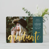 Aankondiging van ketched Folie Afstuderen | Jade (Staand Voorkant)