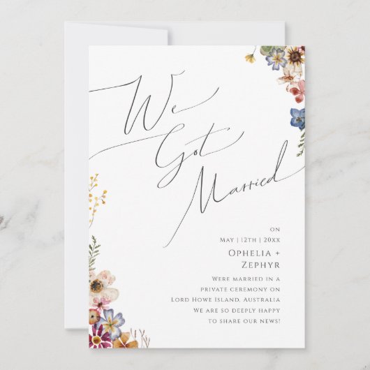 Aankondiging van kleurrijke wilde-bloem-tuinbouwve (Voorkant)