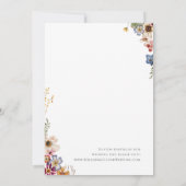 Aankondiging van kleurrijke wilde-bloem-tuinbouwve (Achterkant)