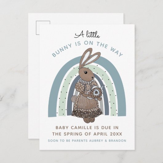 Aankondiging van konijnenzwangerschap (Voorkant / Achterkant)