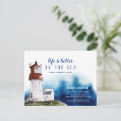 Aankondiging van kustvuurtoren briefkaart (Staand voorkant)