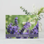 Aankondiging van Lavender & Ladybug Memorial Servi (Staand voorkant)