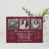 Aankondiging van Maroon Afstuderen (Staand voorkant)