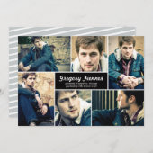 Aankondiging van modern 6-fotoAfstuderen (Voorkant / Achterkant)