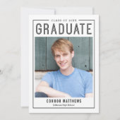 Aankondiging van modern Afstudeerder Afstuderen (Voorkant)