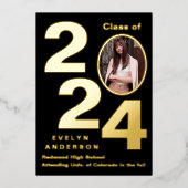 Aankondiging van modern Afstuderen & feestuitnodig (Voorkant)