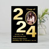 Aankondiging van modern Afstuderen & feestuitnodig (Staand Voorkant)