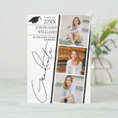 Aankondiging van modern Afstuderen Fotostrip White (Staand voorkant)