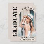 Aankondiging van modern Afstuderen voor fotoarch  (Voorkant / Achterkant)