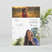 Aankondiging van modern Afstuderen voor foto's en  (Staand voorkant)