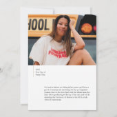 Aankondiging van modern Afstuderen voor foto's en  (Achterkant)