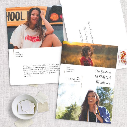 Aankondiging van modern Afstuderen voor foto's en