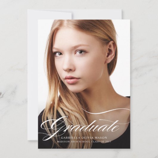 Aankondiging van modern Afstuderen voor foto's met (Voorkant)