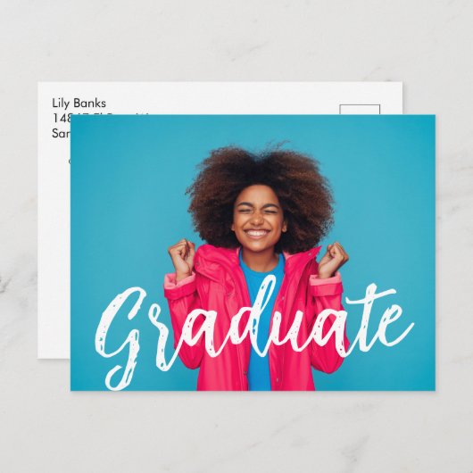 Aankondiging van modern Afstuderen voor script fot (Voorkant / Achterkant)