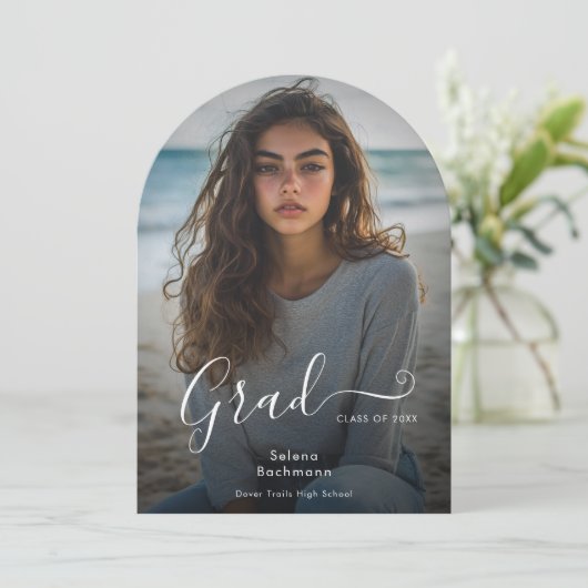 Aankondiging van Modern Photo Script Afstuderen Ar (Staand voorkant)