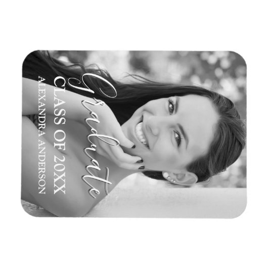 Aankondiging van moderne Afstuderen foto's Magneet (Horizontaal)