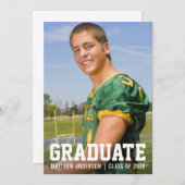 Aankondiging van moderne Afstuderen met porty-foto (Voorkant / Achterkant)