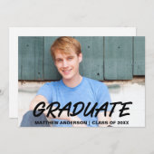 Aankondiging van moderne Afstuderen voor  (Voorkant / Achterkant)