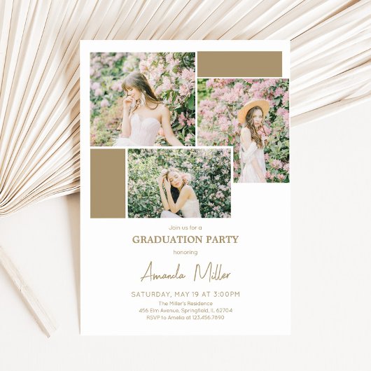 Aankondiging van moderne foto-Afstuderen