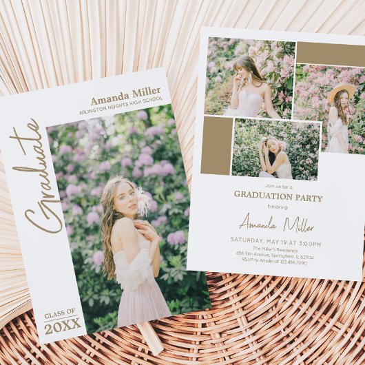 Aankondiging van moderne foto-Afstuderen