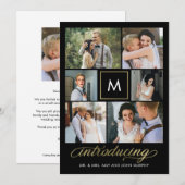 Aankondiging van moderne Initialen voor kleurhuwel (Voorkant / Achterkant)