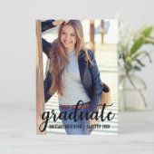 Aankondiging van moderne Trendy Afstuderen-fotokaa (Staand voorkant)