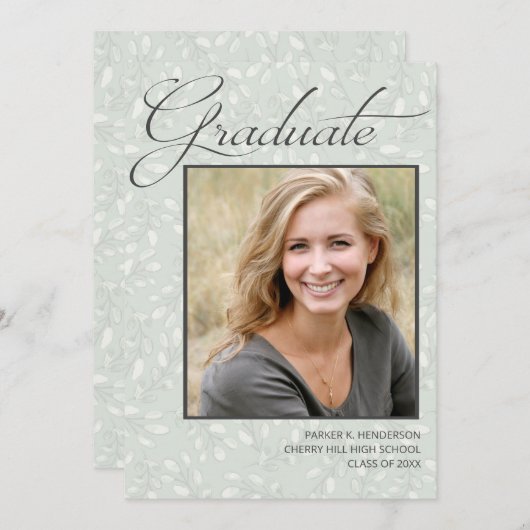 Aankondiging van moderner Afstuderen fotografie (Voorkant / Achterkant)