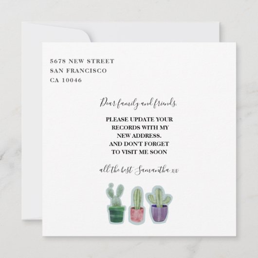 Aankondiging van Moving Home Kraft Cactus (Achterkant)