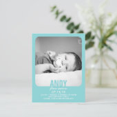 Aankondiging van New Baby Boy Photo Flat (Staand voorkant)
