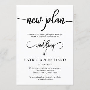 Aankondiging van nieuw plan uitgestelde bruiloft