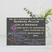 Aankondiging van ons huwelijk in Las Vegas (Staand voorkant)