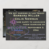 Aankondiging van ons huwelijk in Las Vegas (Voorkant / Achterkant)