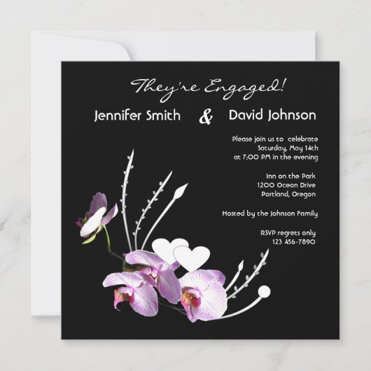 Aankondiging van Orchids Ikebana Emgagement (Voorkant)